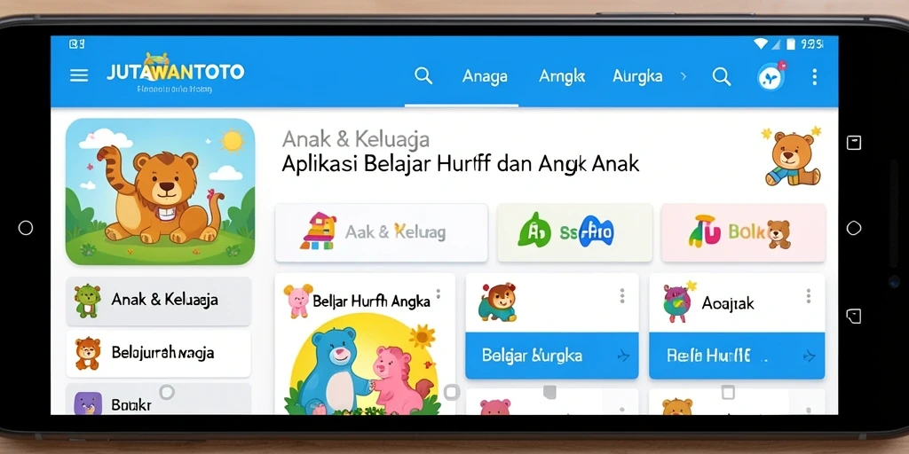 Antarmuka pengguna JUTAWANTOTO yang interaktif dan cerah.