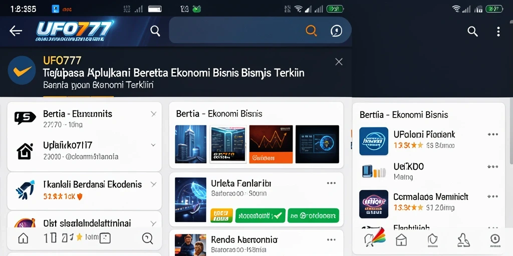 Antarmuka intuitif UFO777 dengan berita ekonomi terkini.
