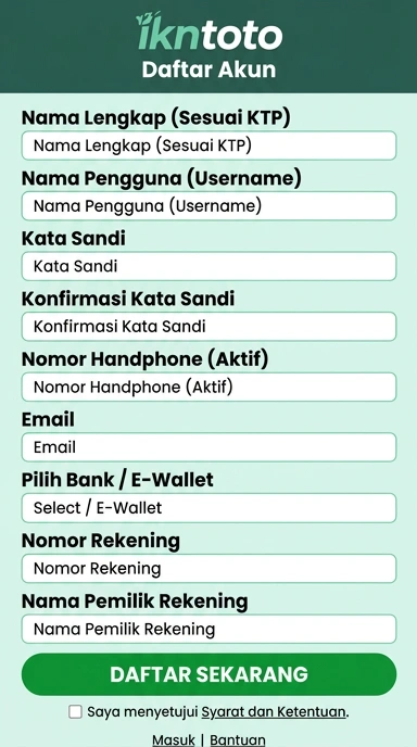Panduan Registrasi Akun Baru ikntoto untuk Pengguna Android